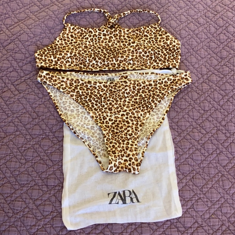 ZARA girls leopard print  bikini
